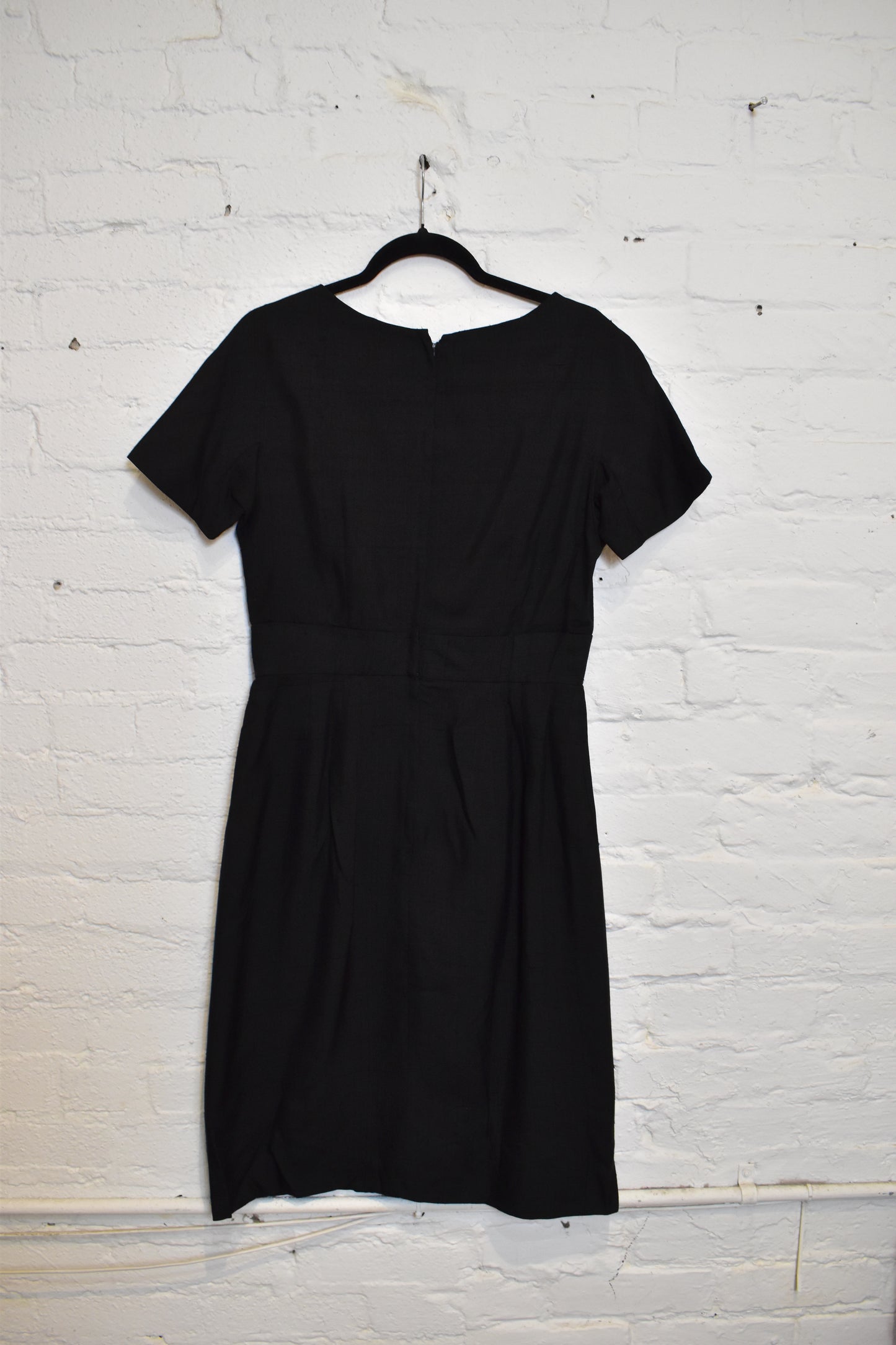 Vintage 1950s "The Bon Marche" Black Wiggle Dress