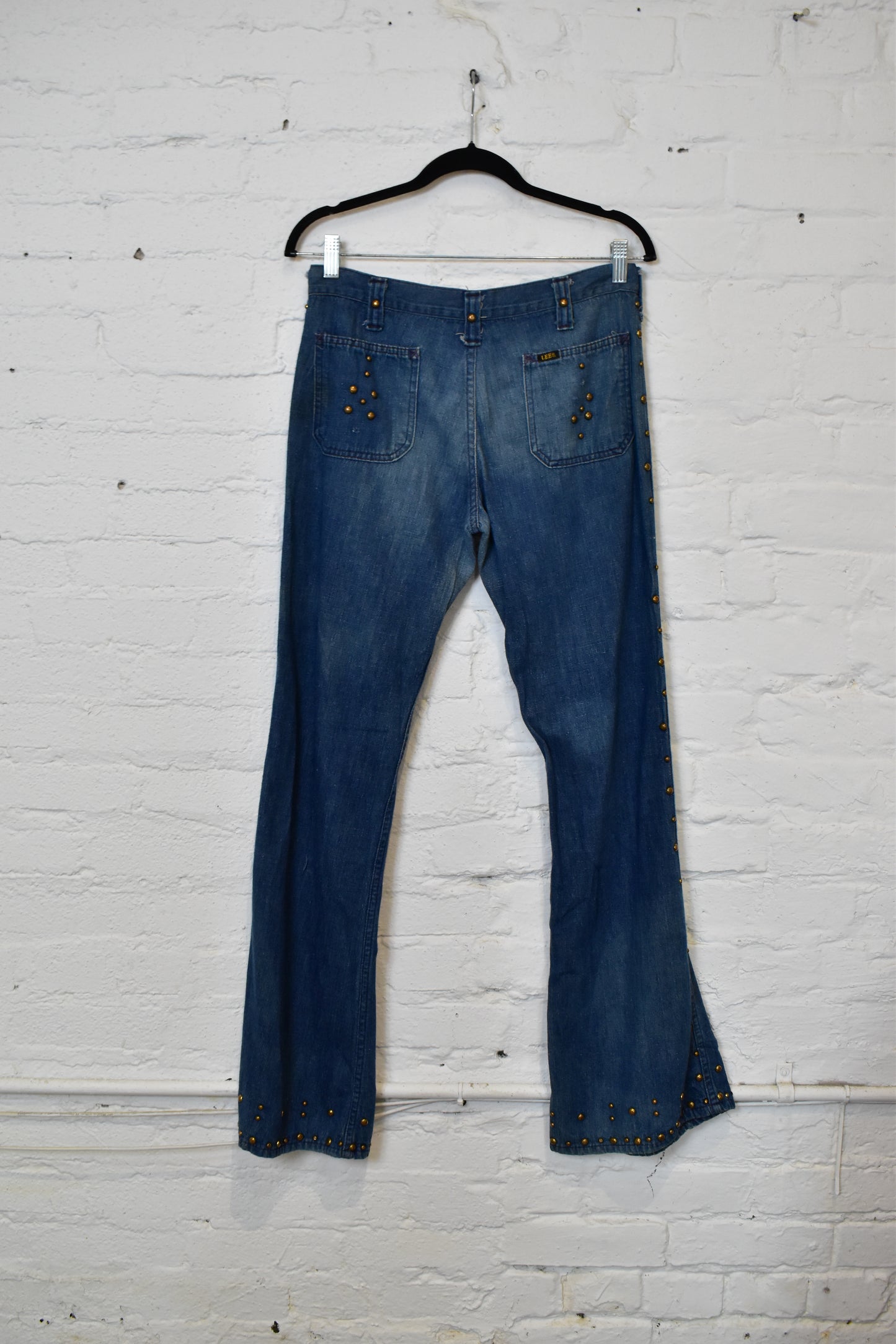 Vintage "Lee" Rivet Studded Bell Bottom Jeans