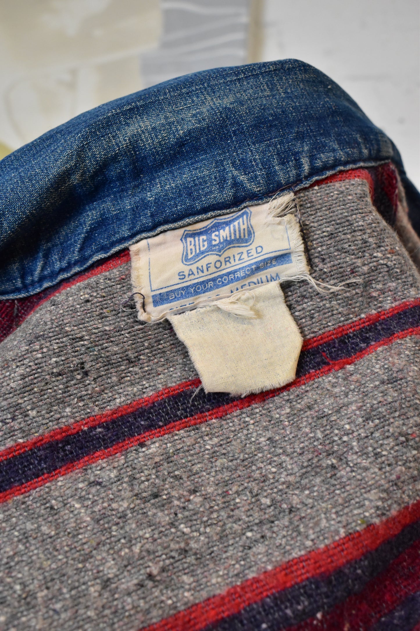 Vintage 1950s Big Smith Blanket Lined Denim Jacket