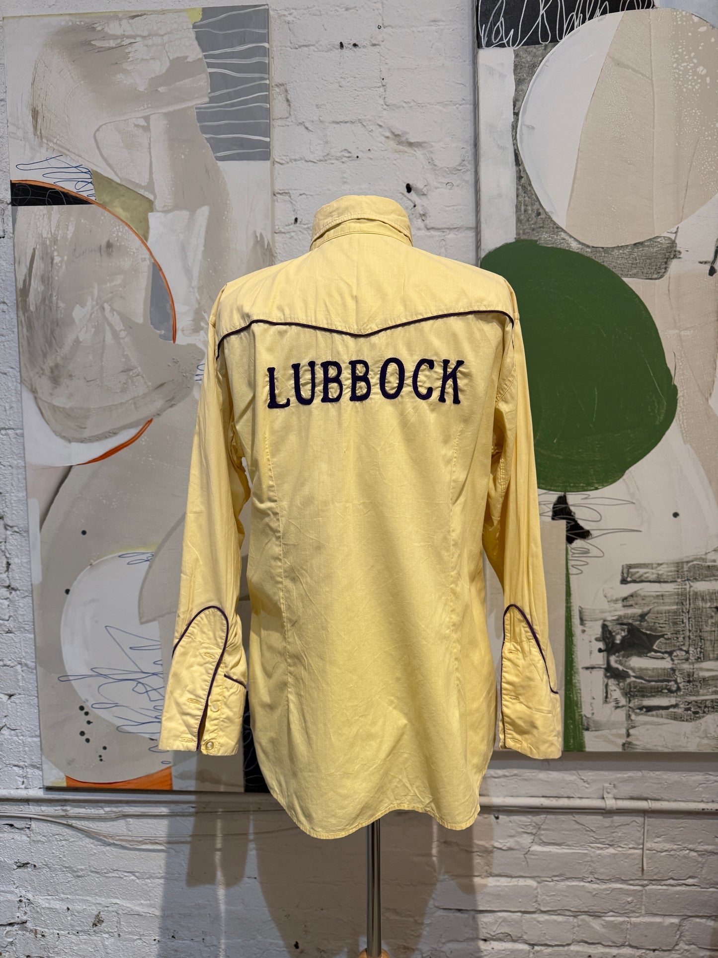 Vintage 1960s Saw Tooth Western Lubbock Texas Shirt