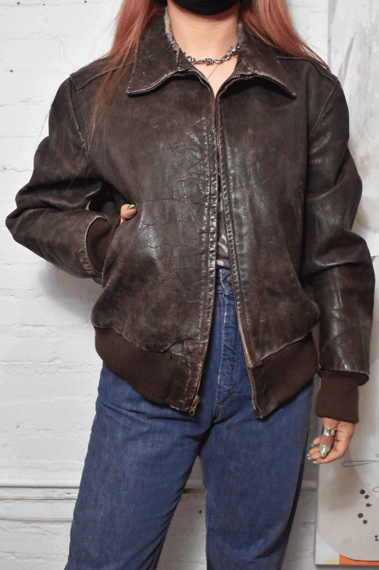 Vintage 1940s "Californian Horsehide" Leather Jacket