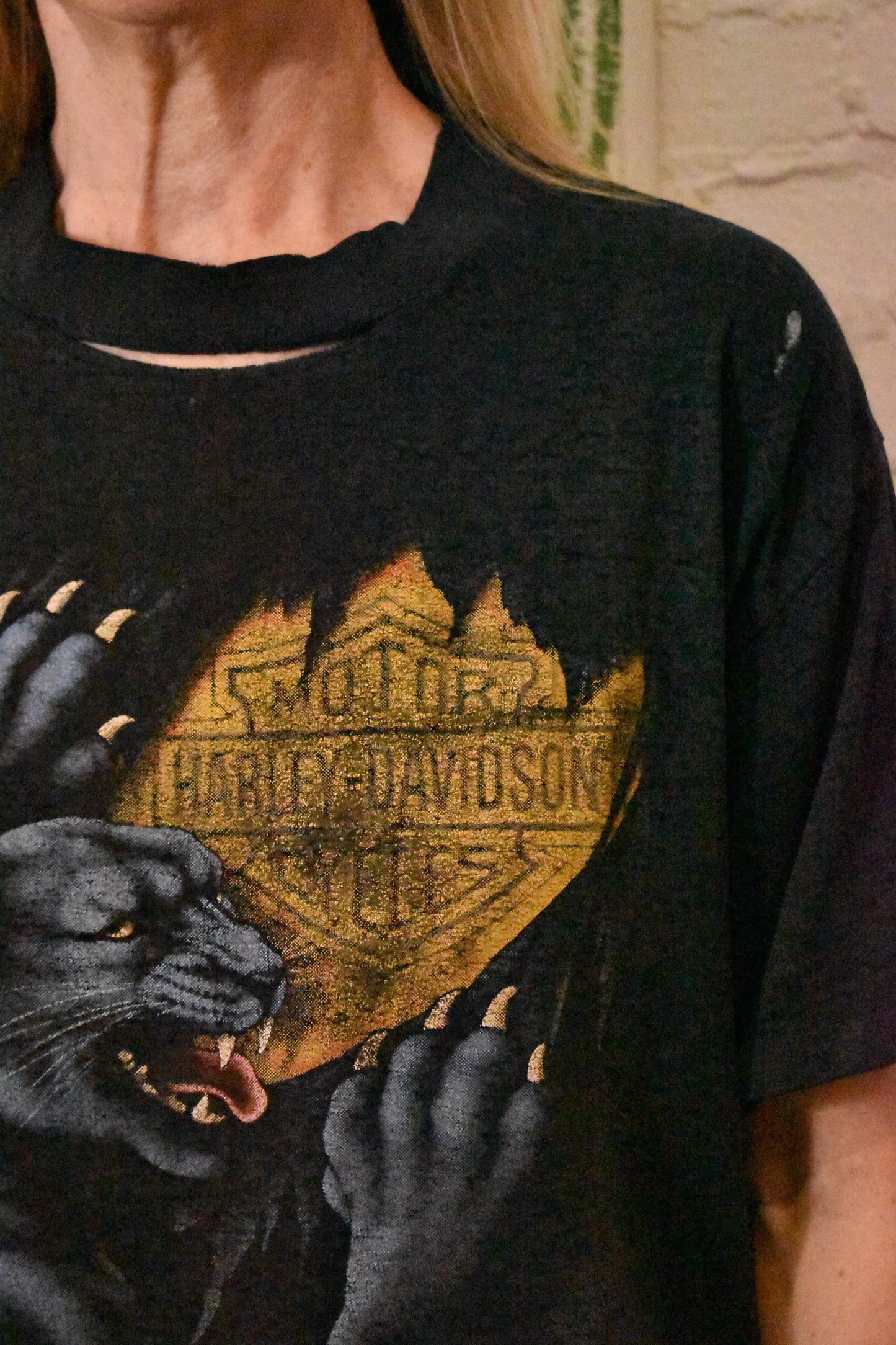 Vintage 1990s "3D Emblem Harley Davidson" T-shirt