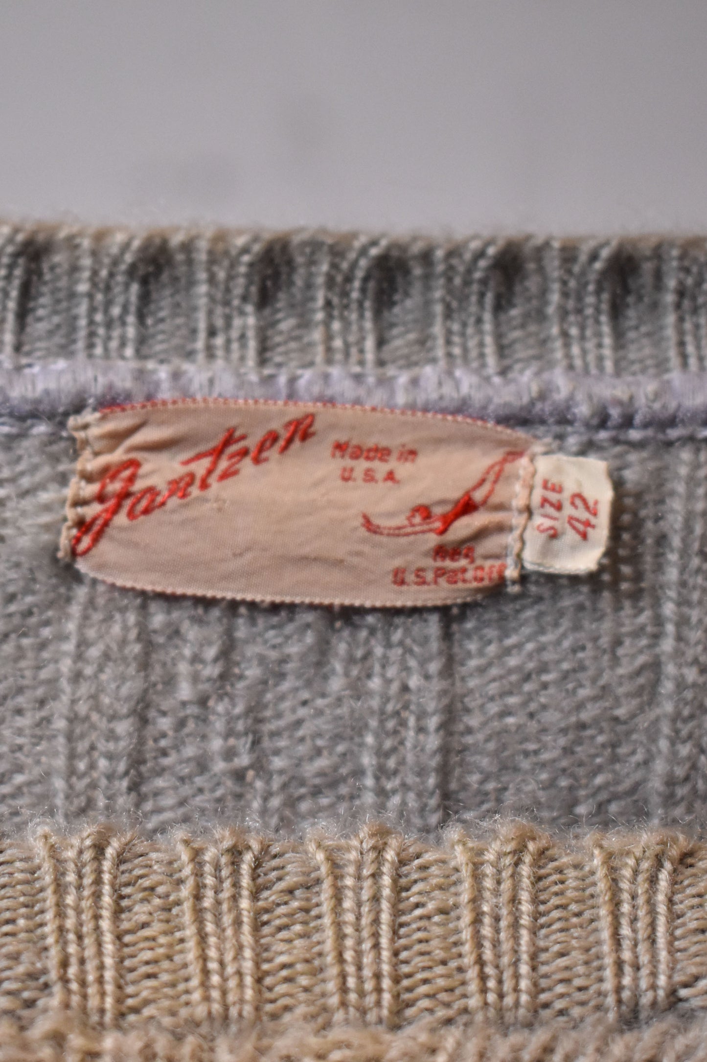 Vintage 1940s "Jantzen" Baby Blue Knit Sweater