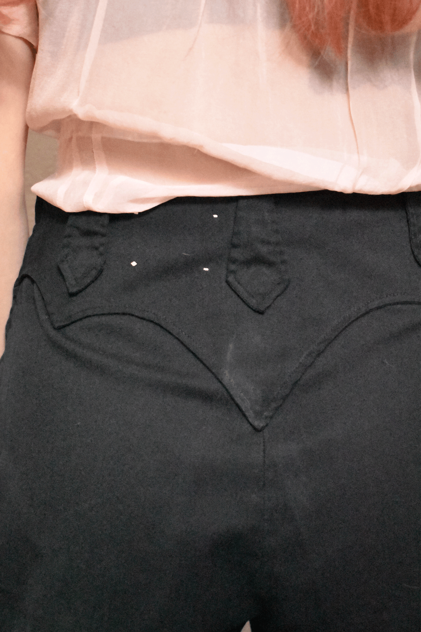 Vintage 1970s "Lasso" Black Western Trousers