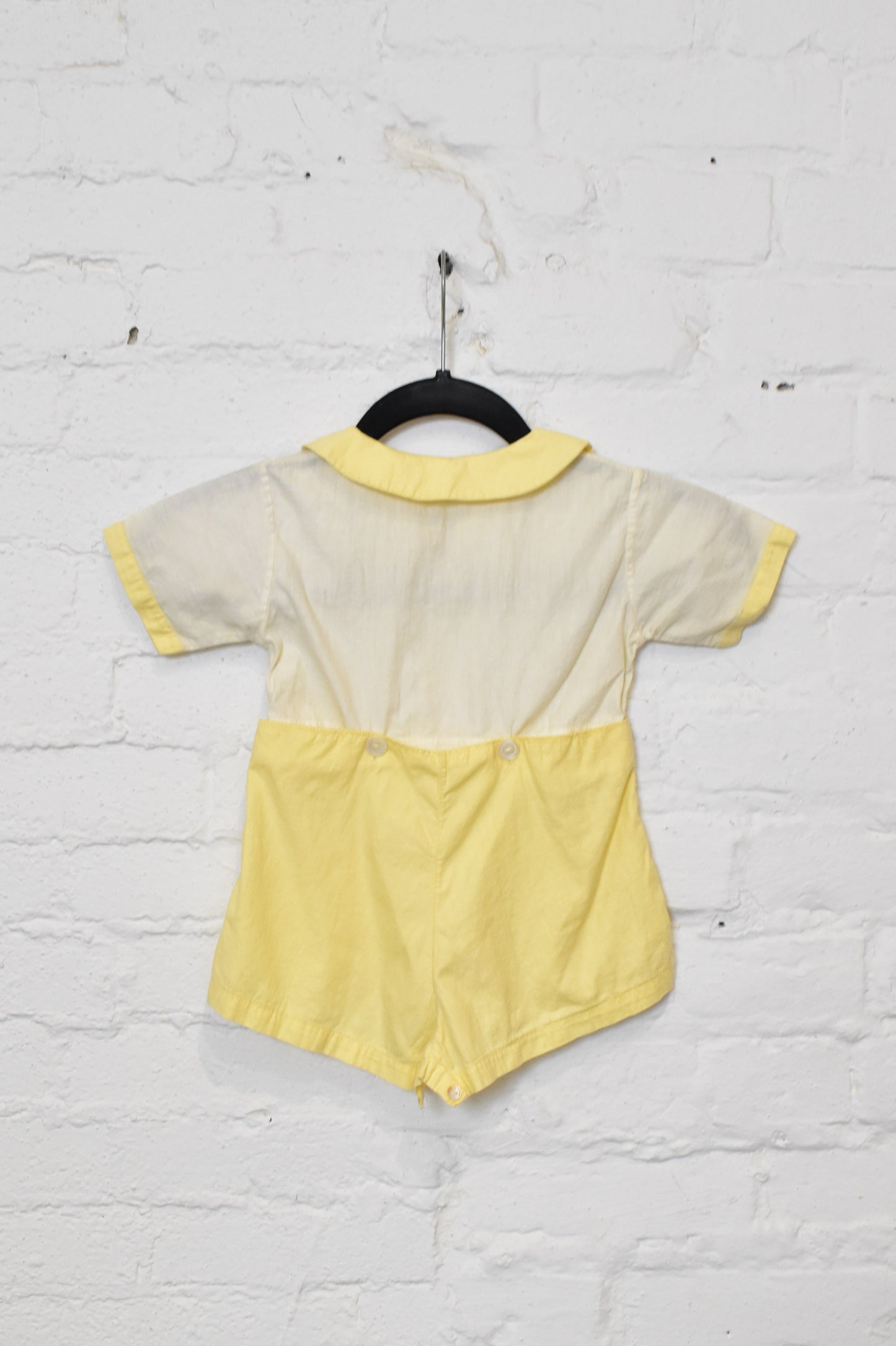 Vintage 1930s Boys Yellow Cotton Romper Playsuit