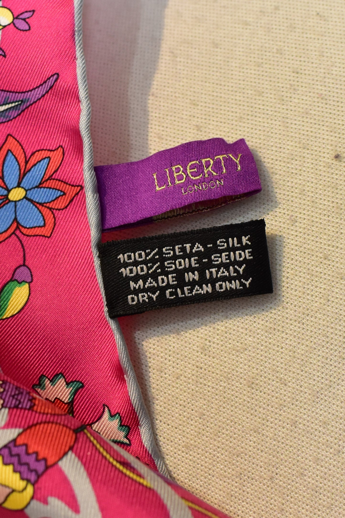 Vintage Liberty London Floral Silk Scarf.