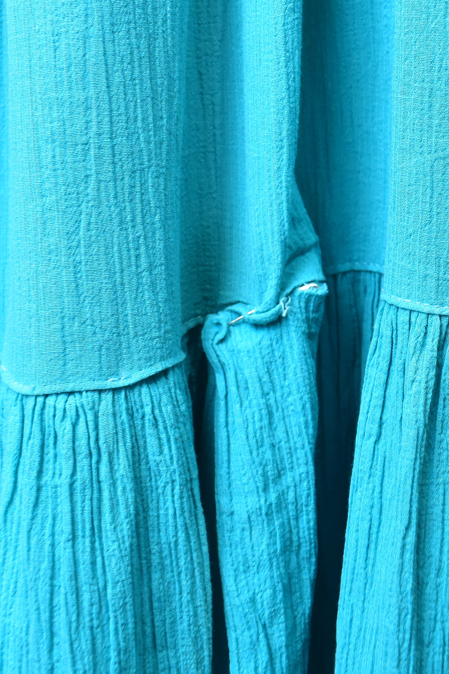 Vintage 1960s Alberta Of Arizona Teal Southwestern Patio Skirt Set