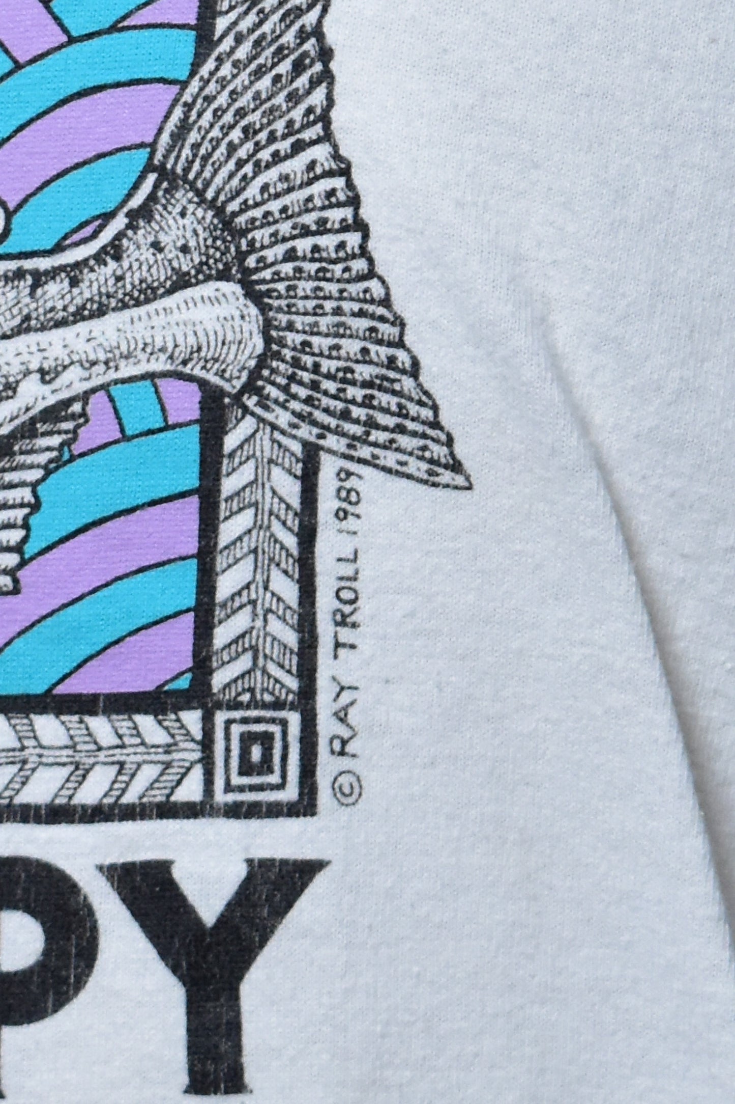 Vintage 1989 Don't Worry Be Humpy T-Shirt | Graphic Fish Art By Ray Troll | Fruit Of The Loom | Made In USA