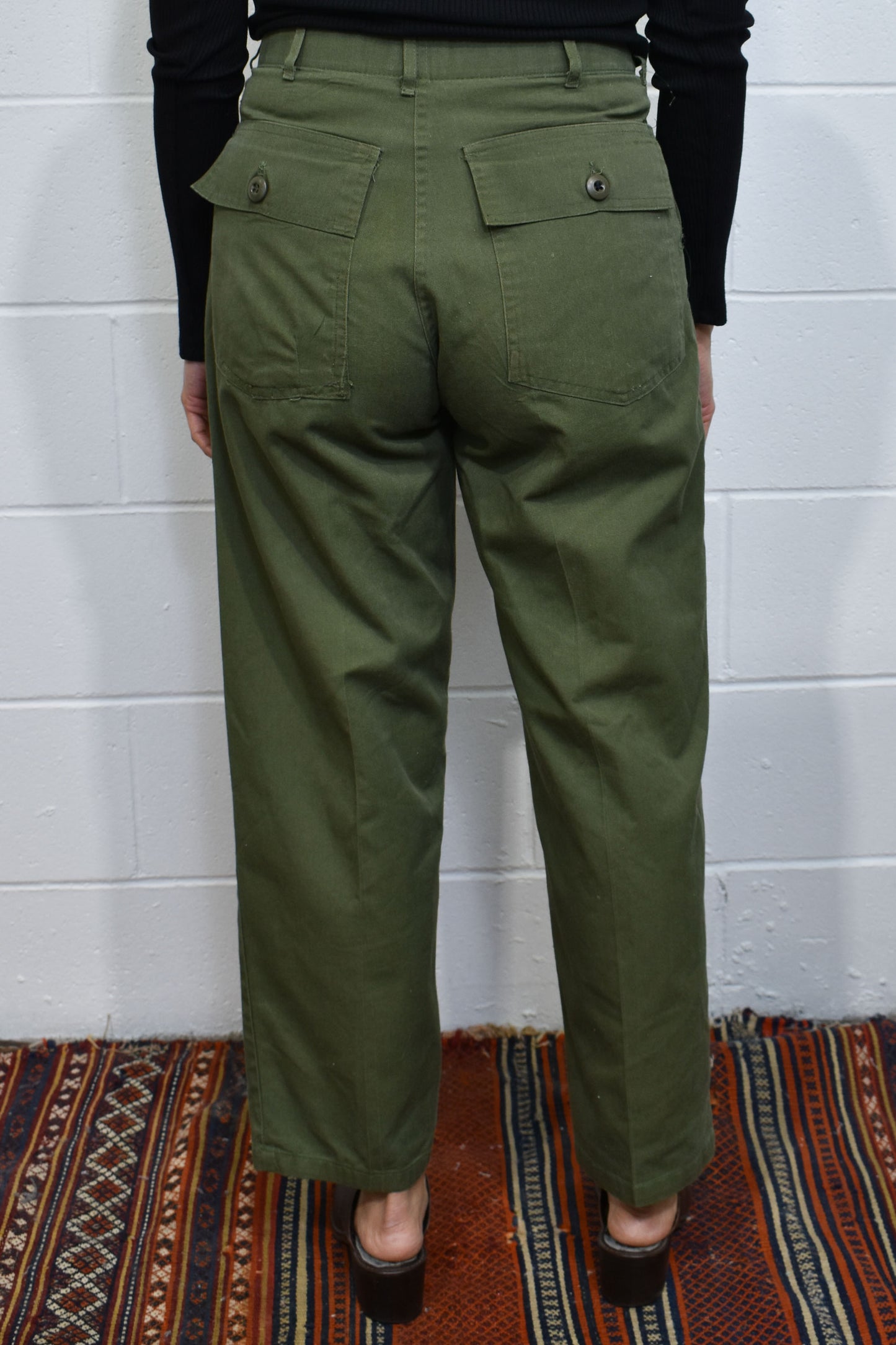 Vintage 1980s Olive Green Army Pants