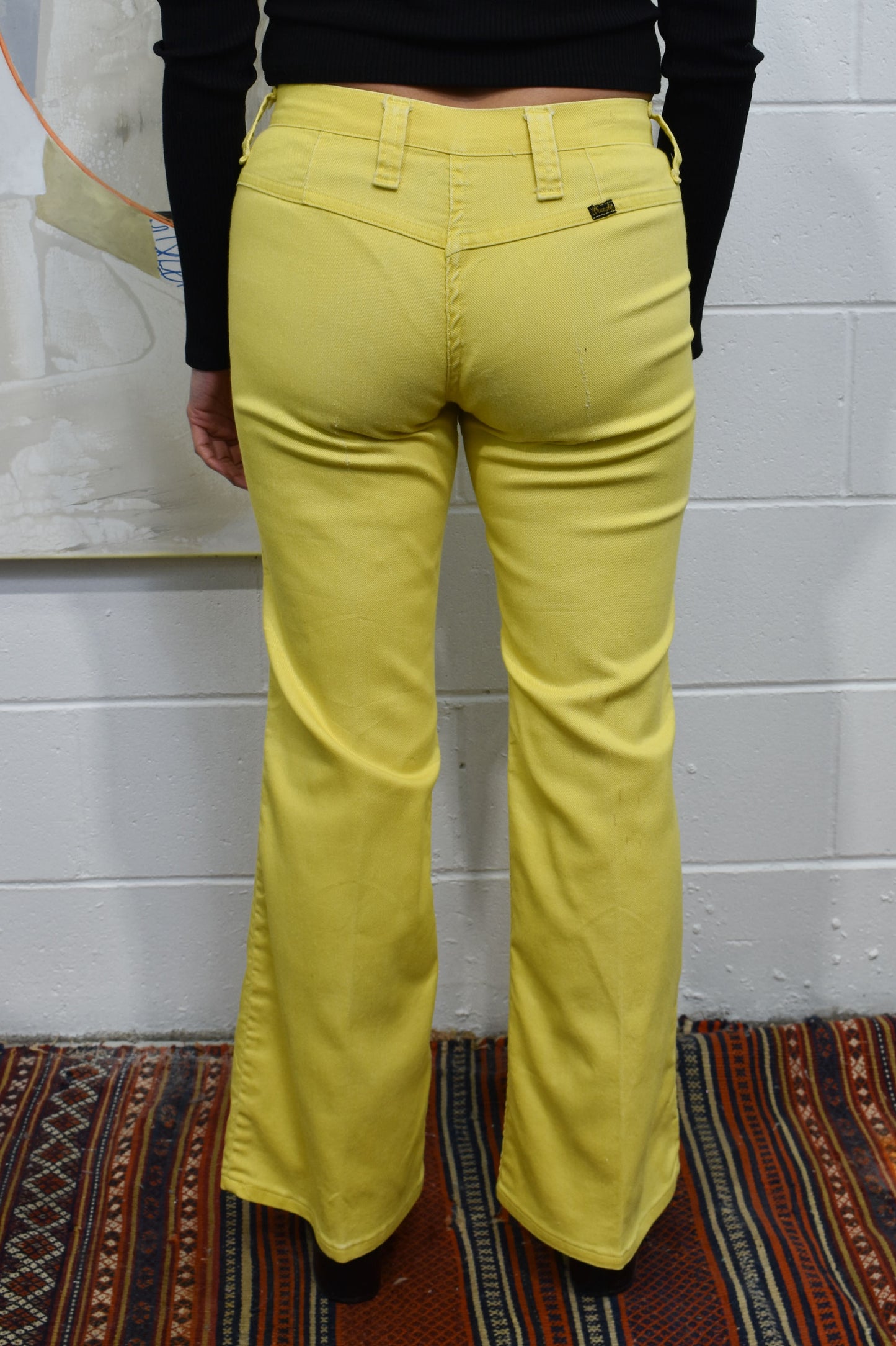 Vintage 1960's "Wrangler" Juniors Yellow Flared Jeans