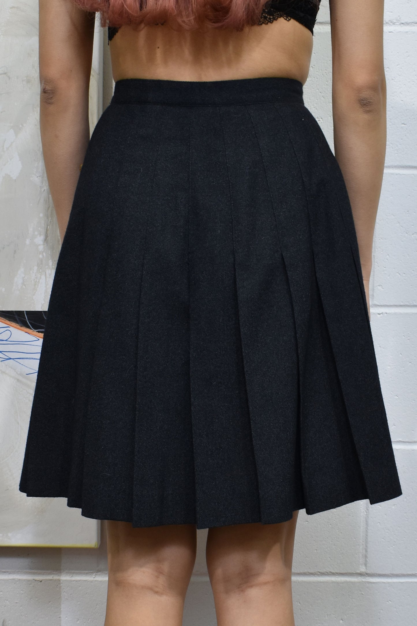 Vintage "Ralph Lauren" Charcoal Wool Wrap Skirt