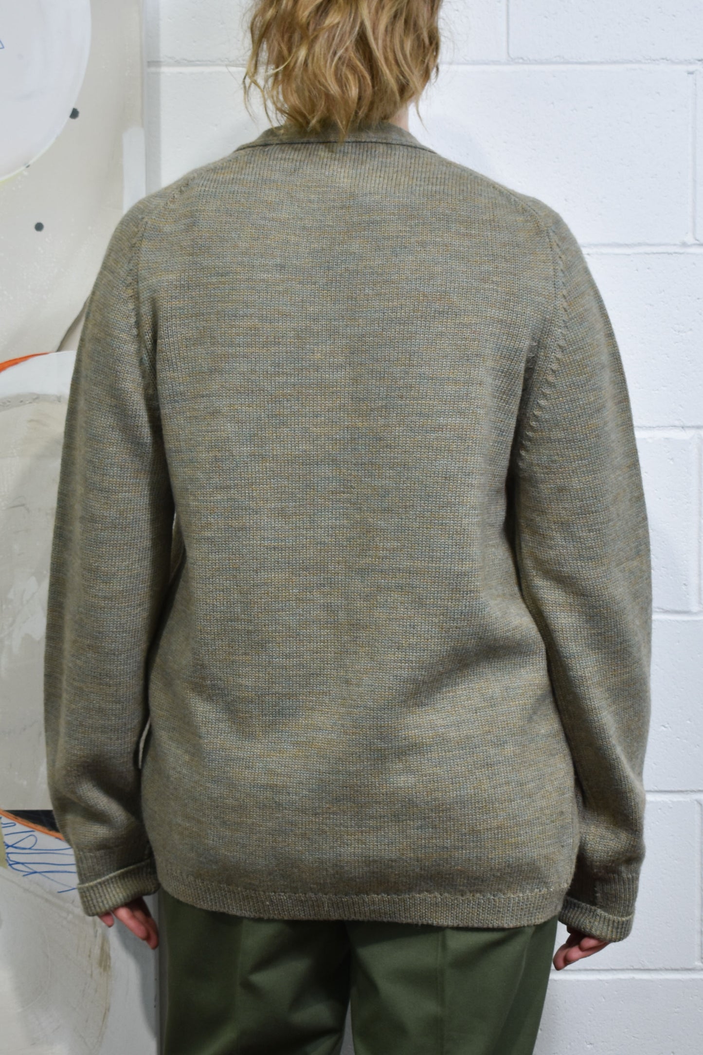 Vintage "St Michael" Wool Grandpa Cardigan Sweater