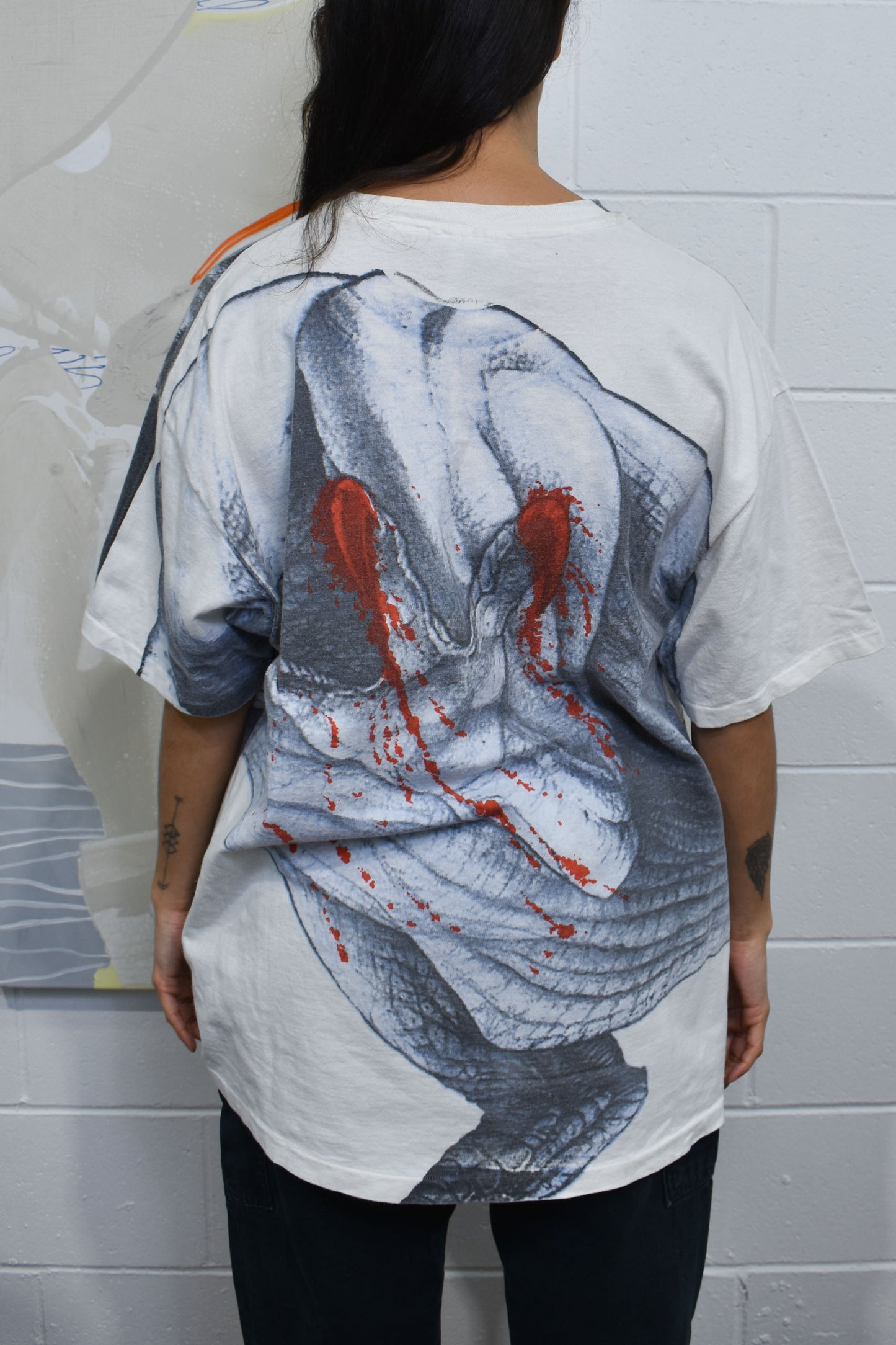 Vintage 1993 "Jurassic Park" Allover Print T-Shirt