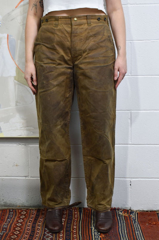 Vintage "Filson" Waxed Cotton Tin Cloth Outdoor Pants
