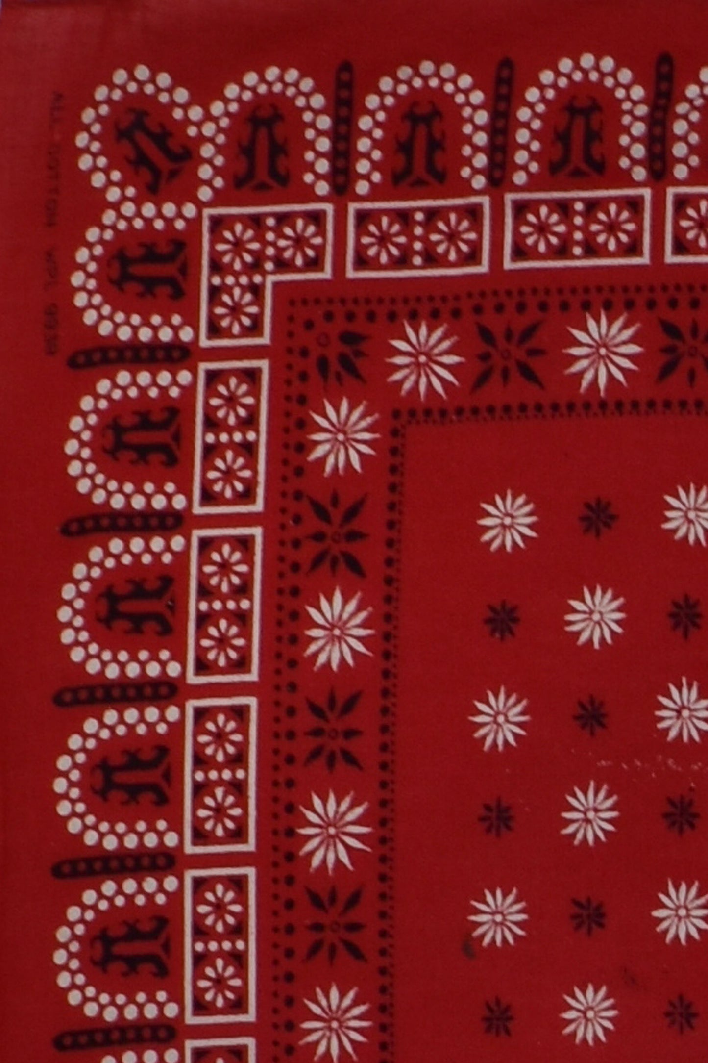 Vintage 70s "Fast Color" Tiger Red Bandana