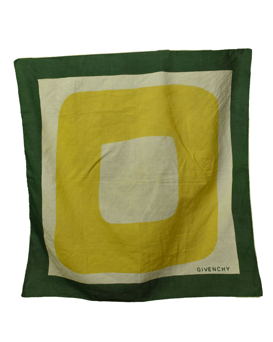 Vintage 70s Givenchy Abstract Hand Rolled Cotton Scarf