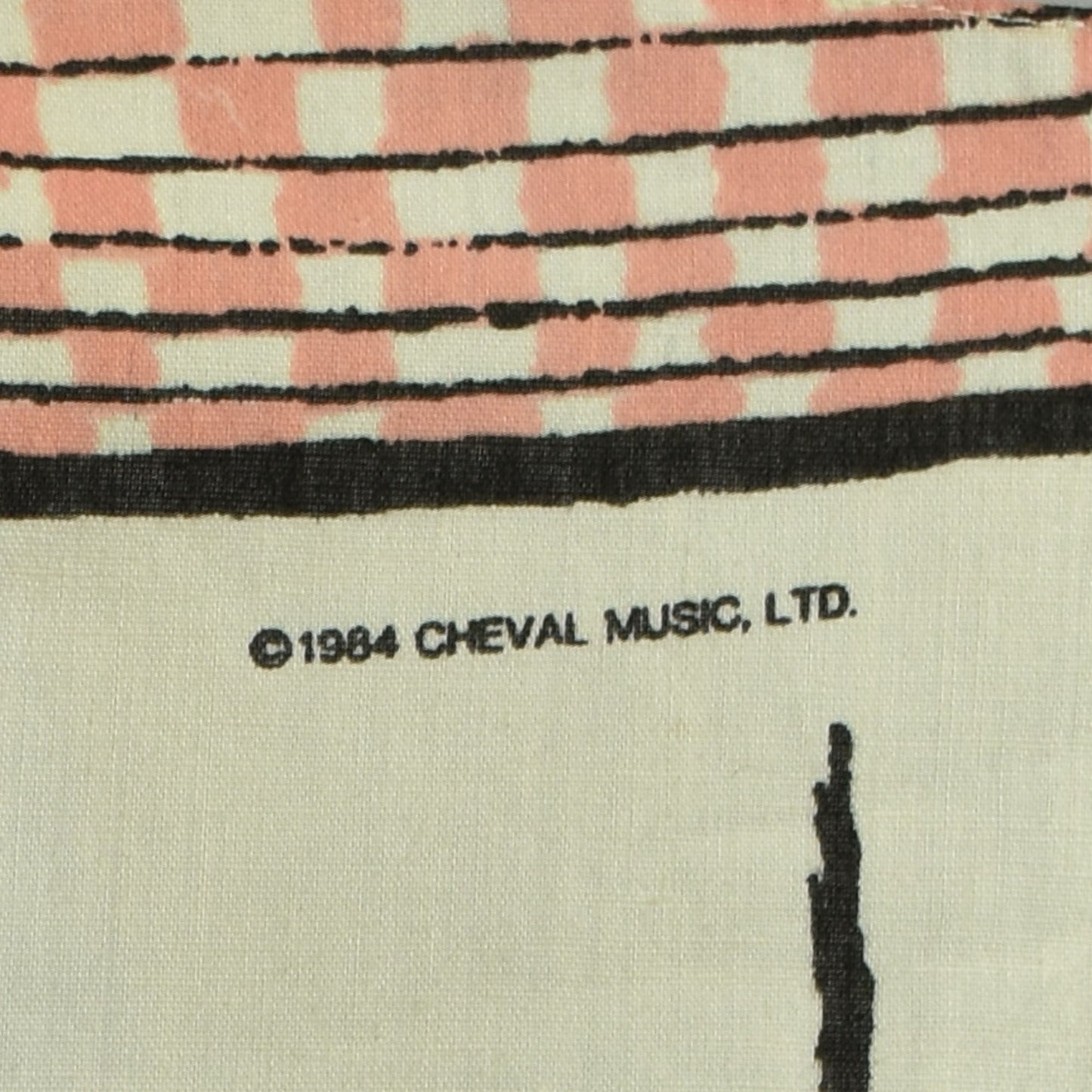 Vintage 1984 The Pretenders Bandana Cheval Music Graphic