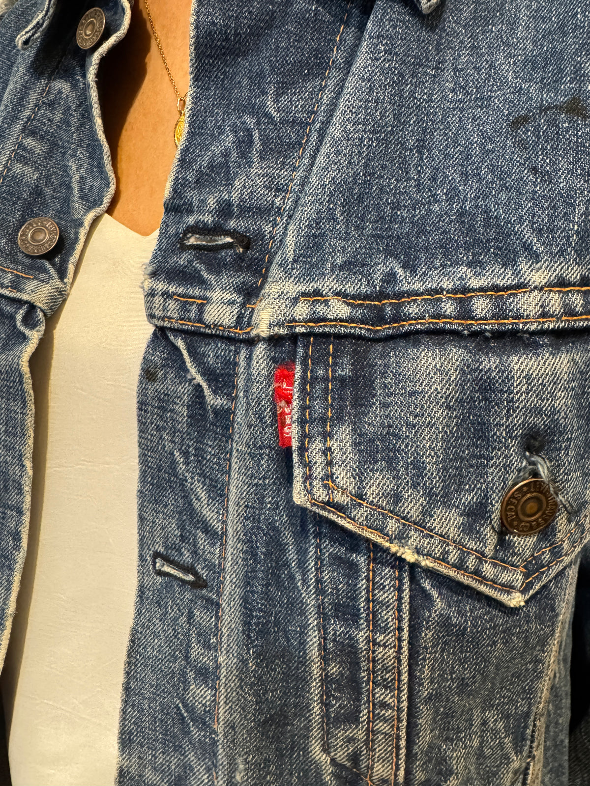 Vintage 1970's Levis Big E Denim Trucker Jacket