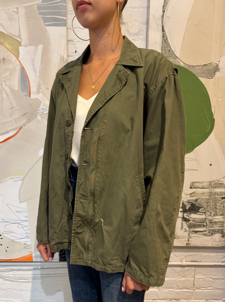 Vintage 1940s WW2 USN N-4 Field Coat Lined Jacket