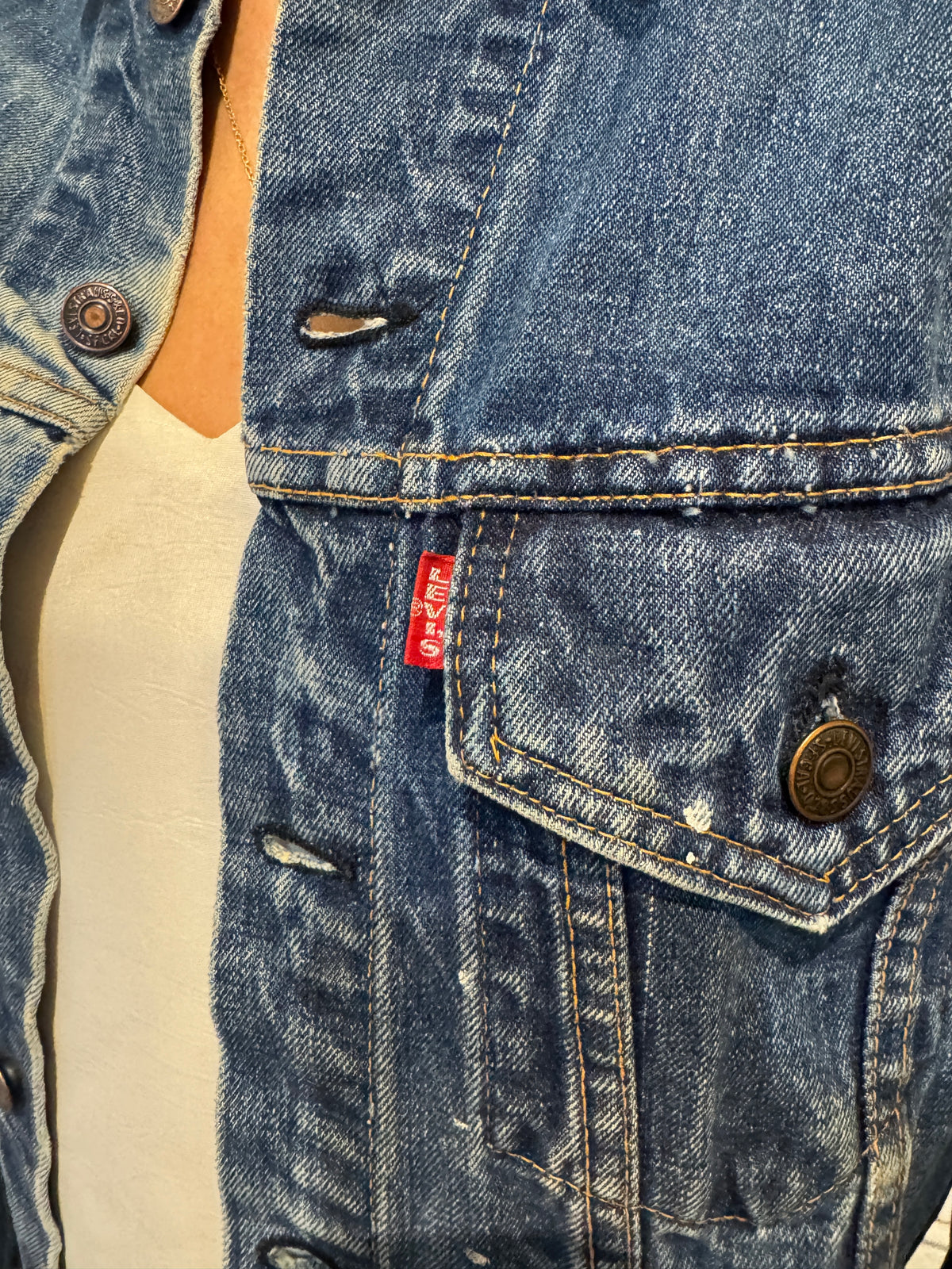 Vintage 1970s Levis Big E Made in USA Trucker Jacket