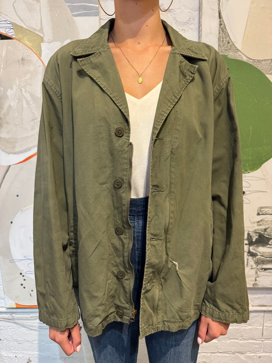 Vintage 1940s WW2 USN N-4 Field Coat Lined Jacket