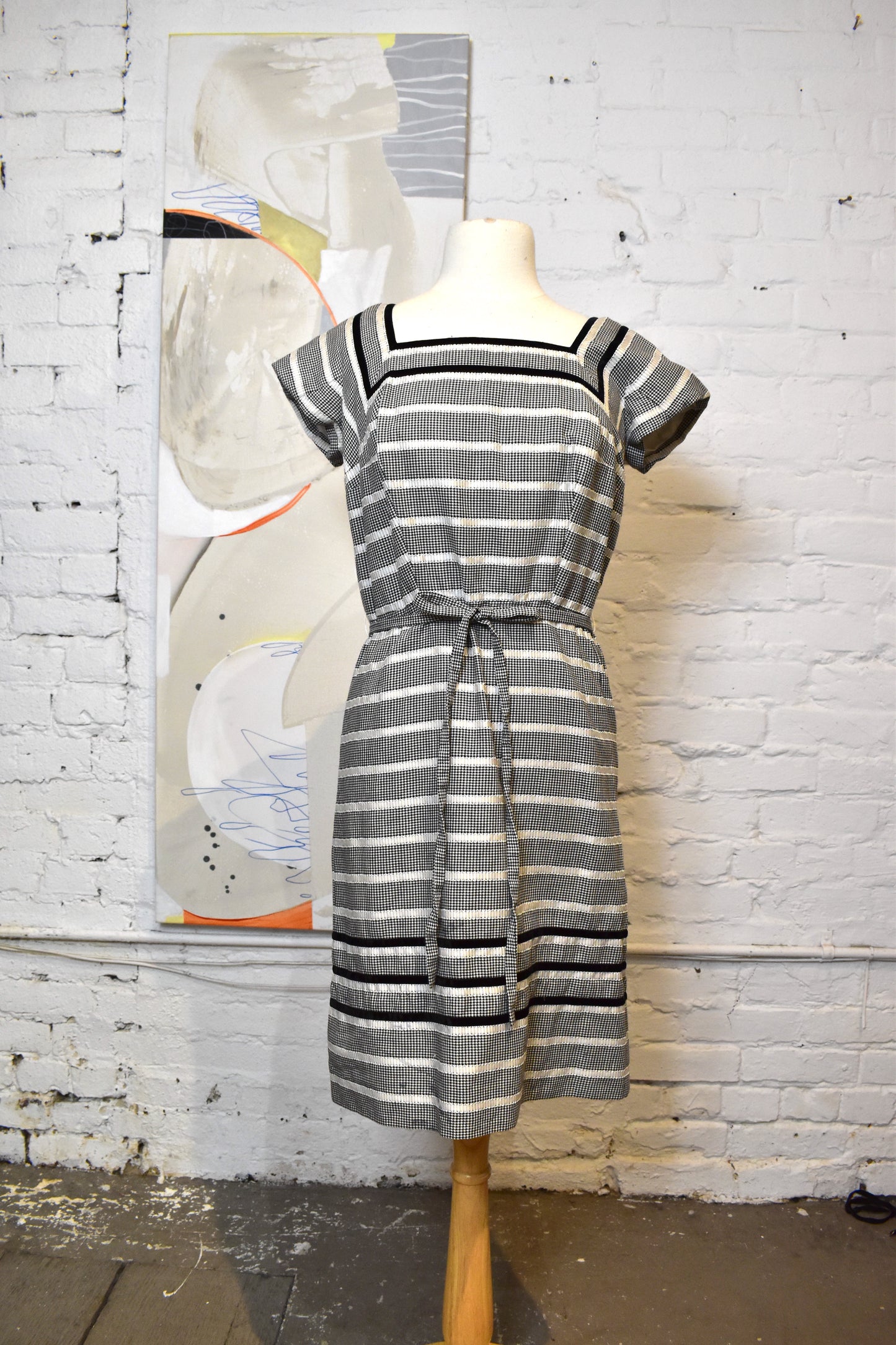 Vintage 1960's "Peggy Hunt" Houndstooth Dress