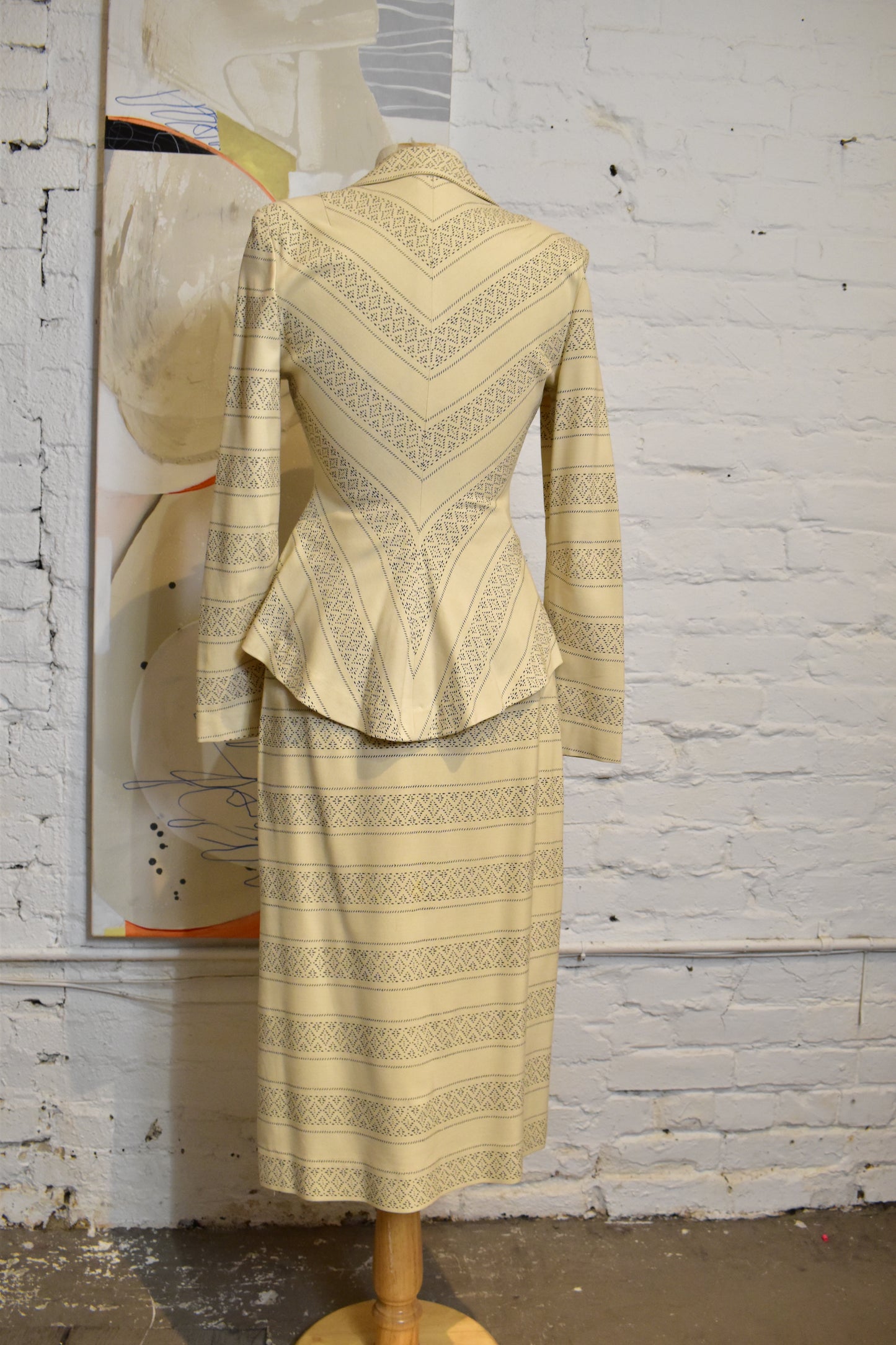 Vintage 1940's "A Filmland Creation Miss Hollywood Jr" Two Piece Skirt Suit