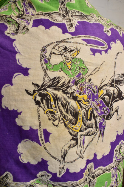 Vintage Western Cowboy Motif Banadana
