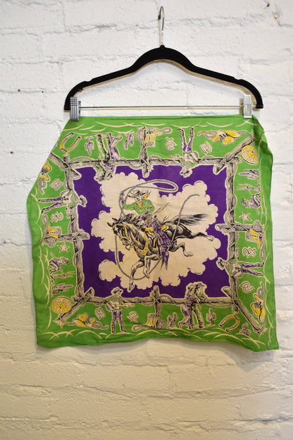 Vintage Western Cowboy Motif Banadana