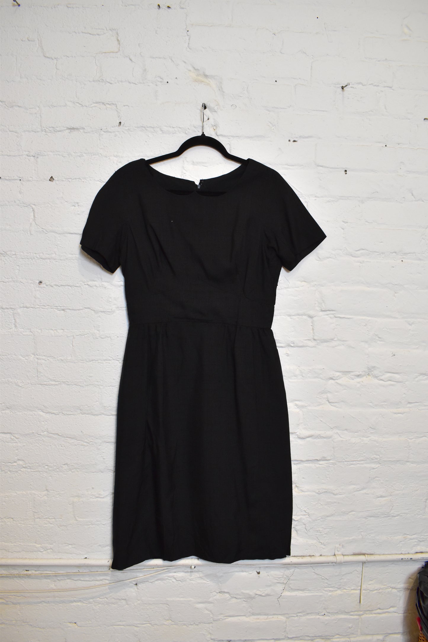 Vintage 1950s "The Bon Marche" Black Wiggle Dress