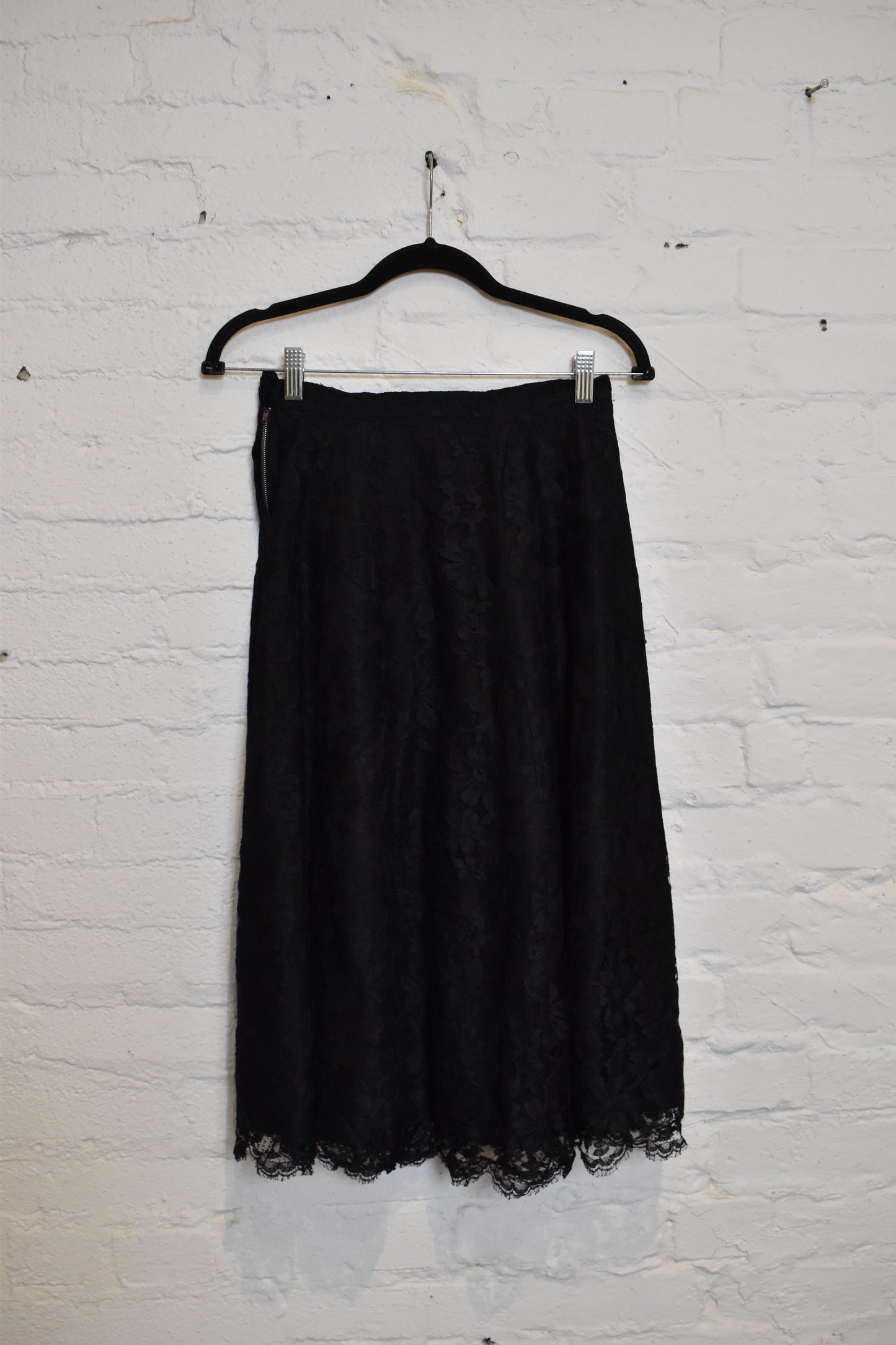Vintage 1960s Classic Black Lace Skirt
