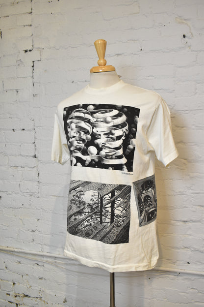 Vintage 1990s MC ESCHER All Over Print T-shirt.