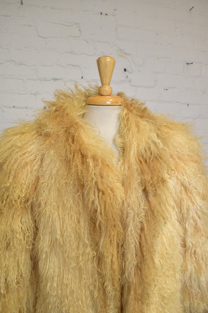 Vintage 1970s "Miss O Oscar de la Renta" Mongolian Lamb Jacket