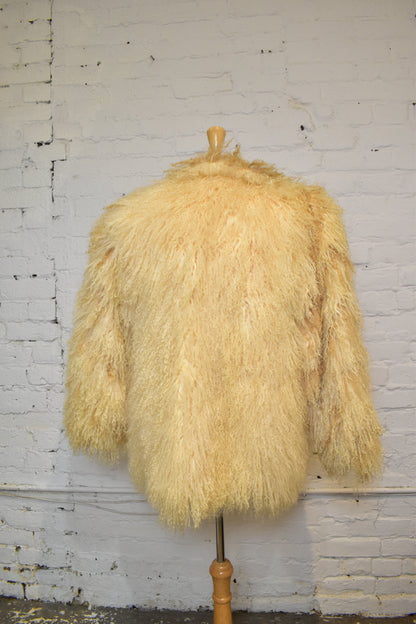Vintage 1970s "Miss O Oscar de la Renta" Mongolian Lamb Jacket