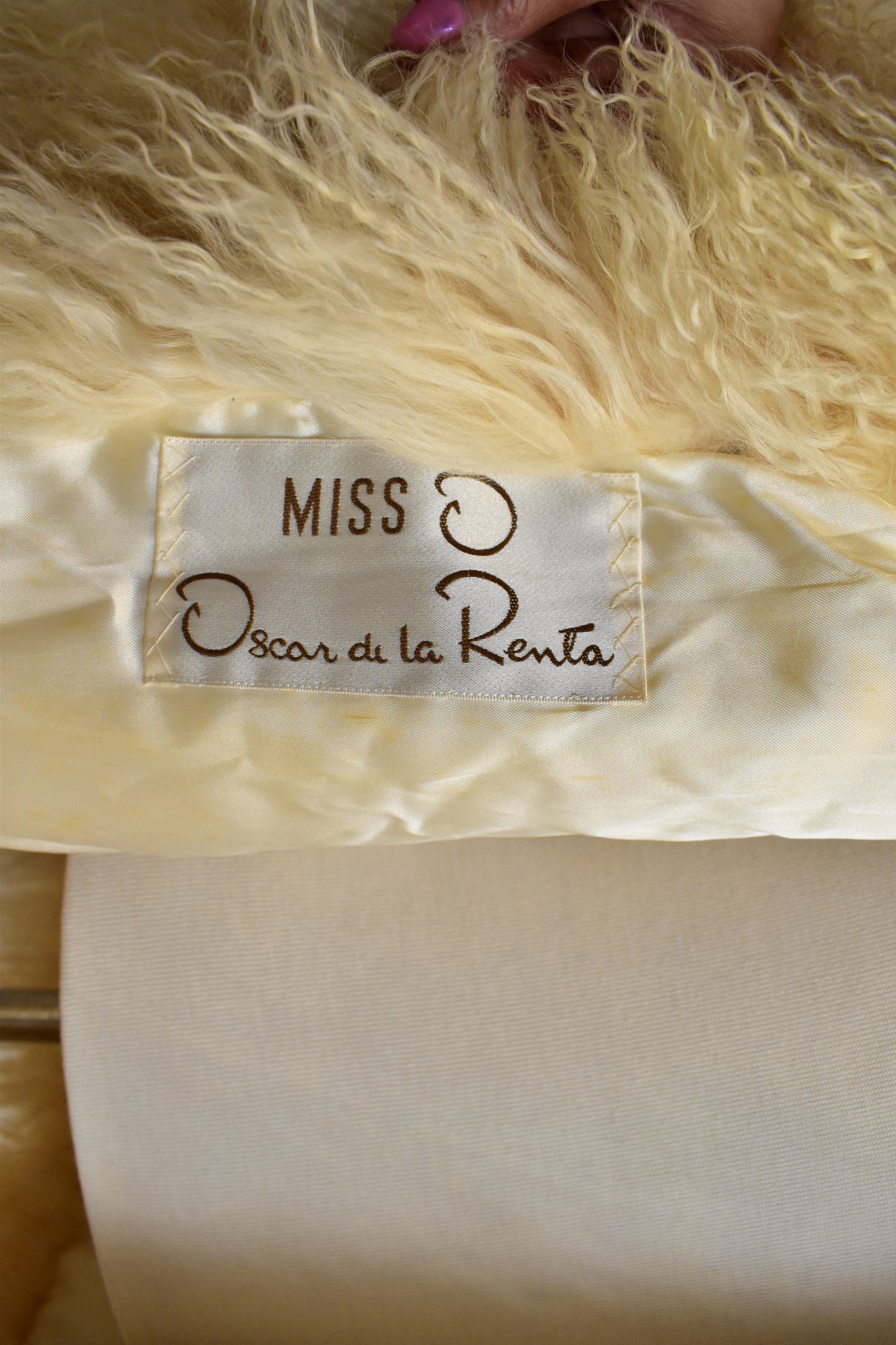 Vintage 1970s "Miss O Oscar de la Renta" Mongolian Lamb Jacket