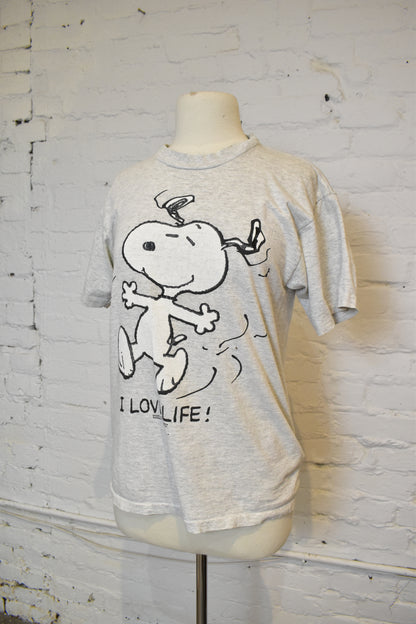 Vintage 1990s Snoopy I Love Life T-shirt