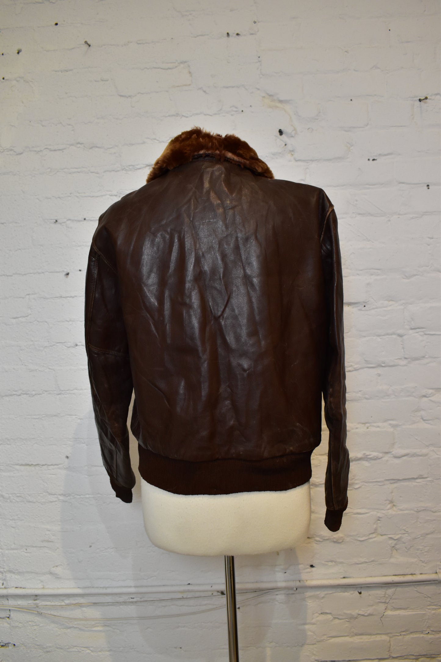 Vintage 1950s 1960s "Windward" Horsehide Leather Jacket