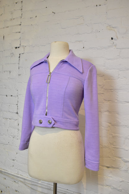 Vintage 1970s "Jonathan Logan" Cropped Purple Jacket