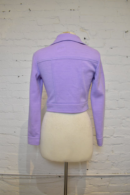 Vintage 1970s "Jonathan Logan" Cropped Purple Jacket