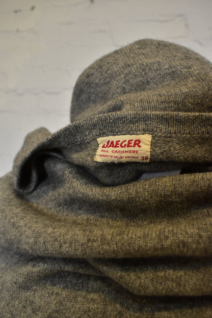 Vintage 1960s "Jaeger" Grey Cashmere Sweater