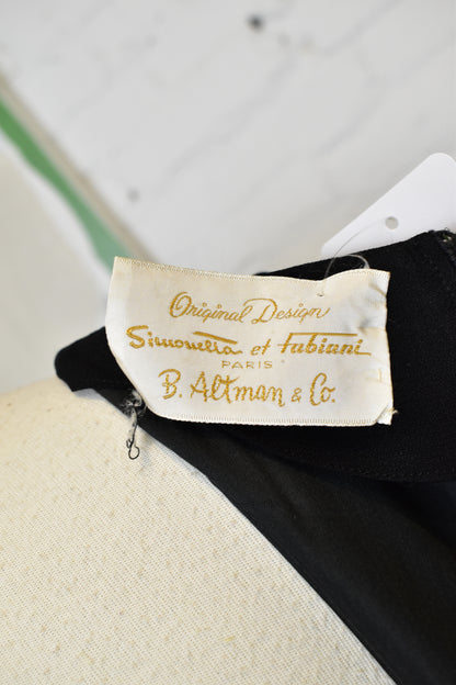 Vintage 1960s B Altman & Co Little Black Dress