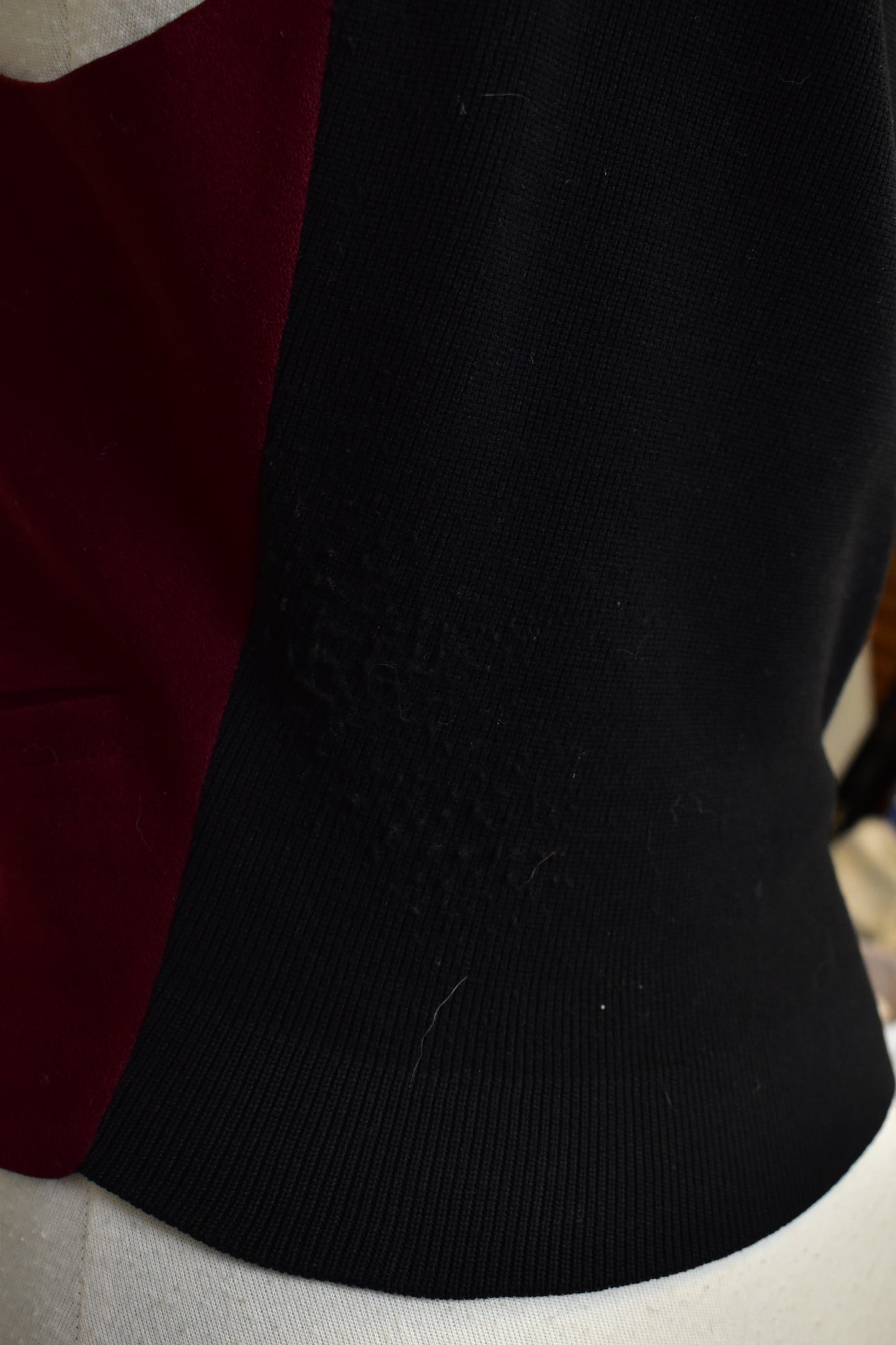 Vintage 1960s "Lockburne by Liberty" Burgundy Wool Suit Vest