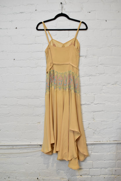 Vintage 1950s/1960s Paisley Beaded Party Dress