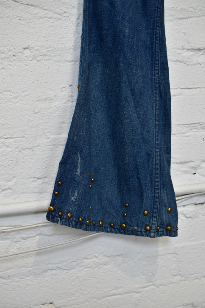 Vintage "Lee" Rivet Studded Bell Bottom Jeans