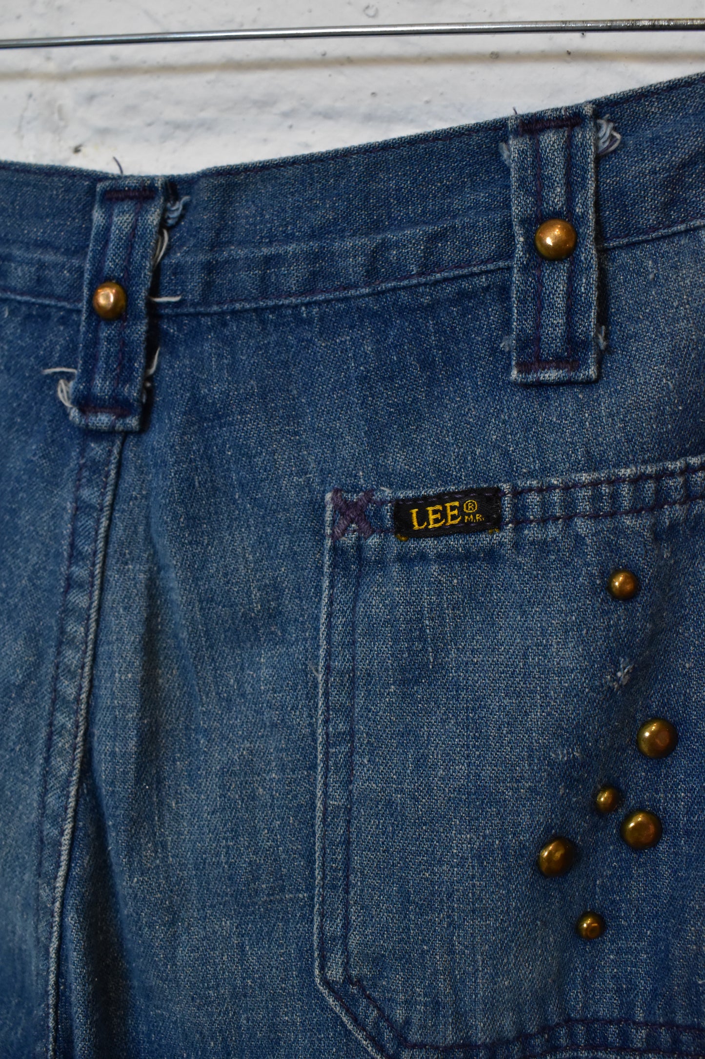 Vintage "Lee" Rivet Studded Bell Bottom Jeans