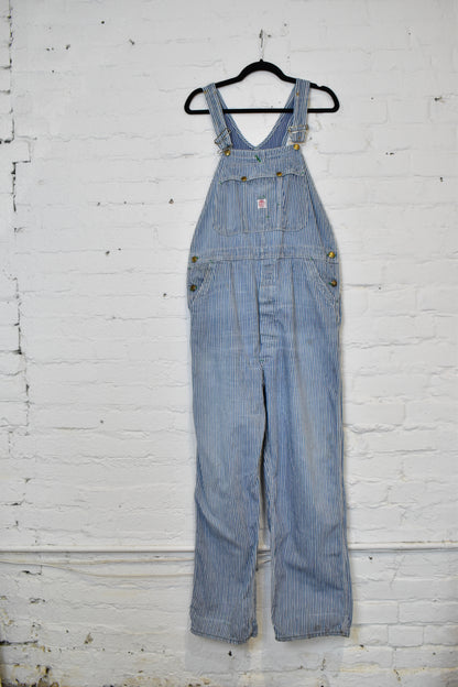 Vintage 50s 60s "Tuf Nut" Hickory Stripe Overalls