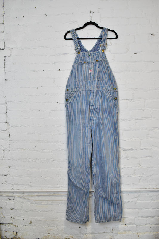 Vintage 50s 60s "Tuf Nut" Hickory Stripe Overalls