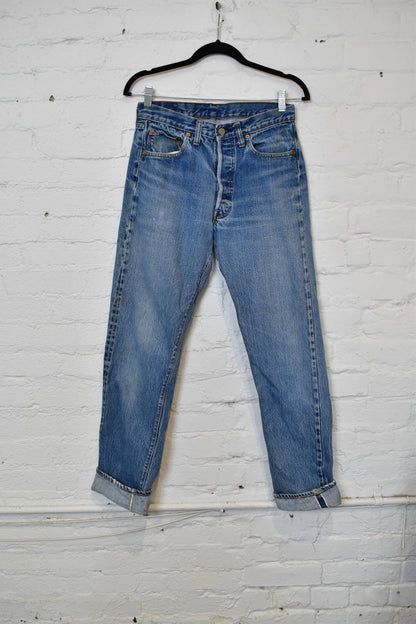 Vintage 1970s Levis 501 Redline Selvedge Blue Denim Jeans