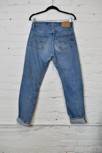 Vintage 1970s Levis 501 Redline Selvedge Blue Denim Jeans