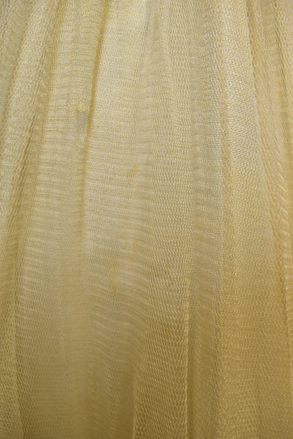 Vintage 1960's Ivory Lace and Tulle Long Sleeve Wedding Dress